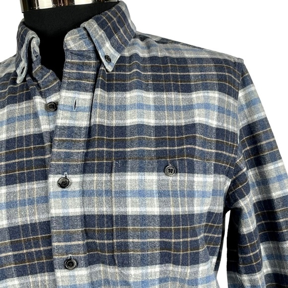 J. CREW COTTON PLAID SUEDE ELBOW PATCH BUTTON DOWN SHIRT - Picture 11 of 16